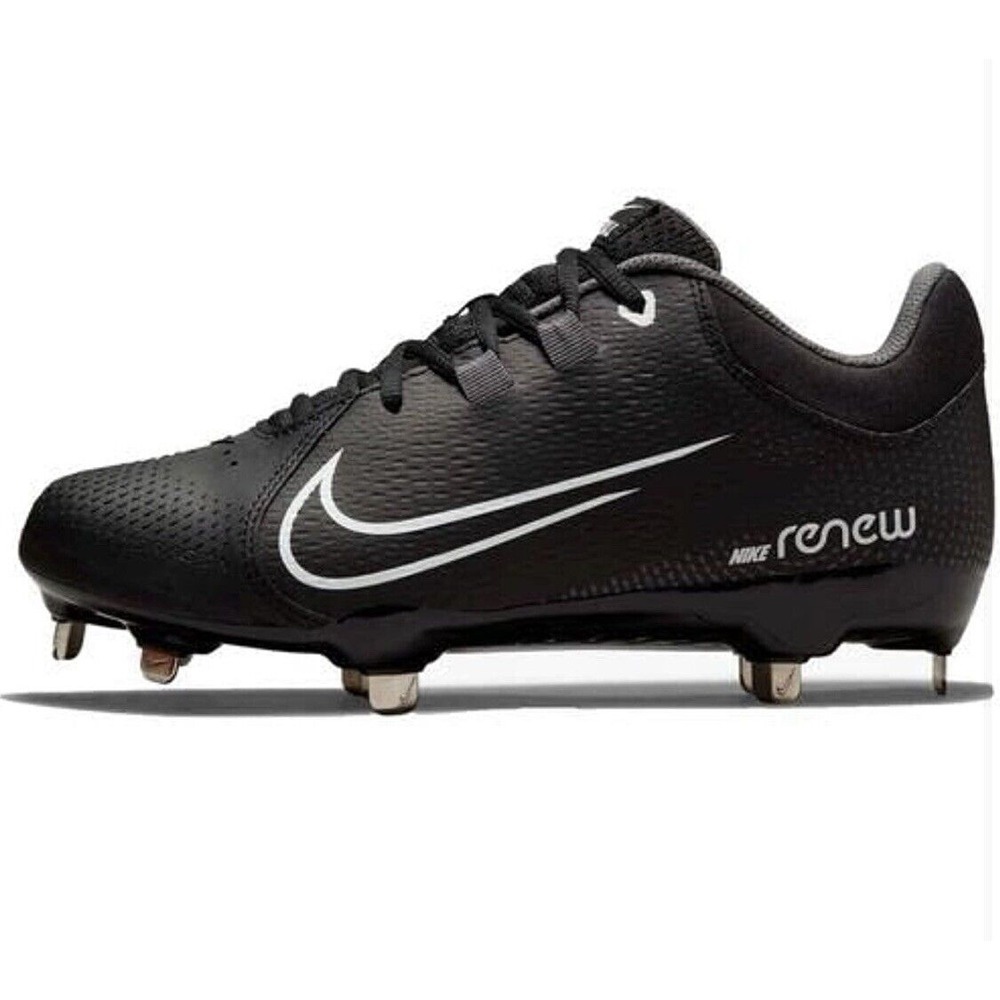 Size 12 Women's Nike Softball Hyper Diamond 4‎ Pro Metal Cleats Black CZ5920-005